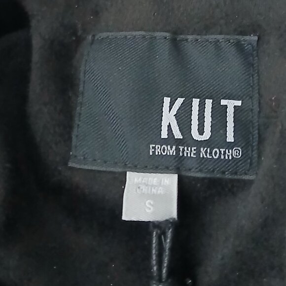 NWT Kut From The Kloth Moto Jacket S Jayden Faux Suede Black Leopard Lined - Picture 14 of 16